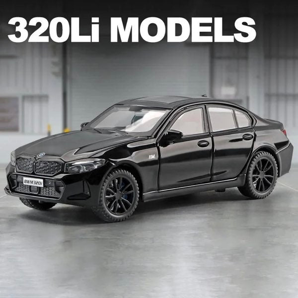 BMW 3シリーズ 320i 1/32 合金 ミニカー 全3色 ライト点灯 サウンド 模型 ジオラマ インテリア スケール1:32 カーモデル おもちゃ ダイキャスト