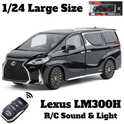 【リモコンキー付】高級ミニカー トヨタアルファード 1:24スケール TOYOTA　Alphard サウンドとライトドア 音と光のシミュレーション 開閉可能 音と光 Alloymodel プレゼント リアル コレクション 男女兼用 お祝い