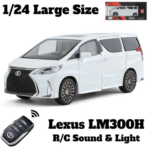 【リモコンキー付】高級ミニカー トヨタアルファード 1:24スケール TOYOTA　Alphard サウンドとライトドア 音と光のシミュレーション 開閉可能 音と光 Alloymodel プレゼント リアル コレクション 男女兼用 お祝い