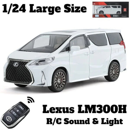 【リモコンキー付】高級ミニカー トヨタアルファード 1:24スケール TOYOTA　Alphard サウンドとライトドア 音と光のシミュレーション 開閉可能 音と光 Alloymodel プレゼント リアル コレクション 男女兼用 お祝い