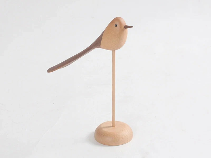 オブジェ 木製 鳥 置物 北欧 華奢 インテリア 小物 おしゃれ 尾長鶏