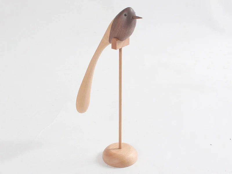 オブジェ 木製 鳥 置物 北欧 華奢 インテリア 小物 おしゃれ 尾長鶏