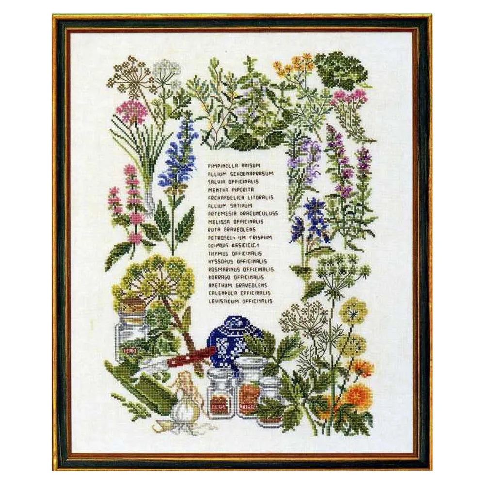 刺繍キット セット クロスステッチ 植物 薬草 レトロ 英字 14CT 18CT 北欧 おしゃれ インテリア かわいい ギフト ハンドメイド 手芸用品 クロスステッチキット 初心者