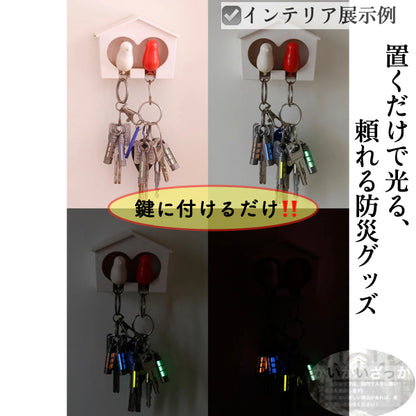 アウトドア用品 自動ライト チタン合金 トリチウム キーリング サバイバルツール EDC自己照明 3.5*25mm