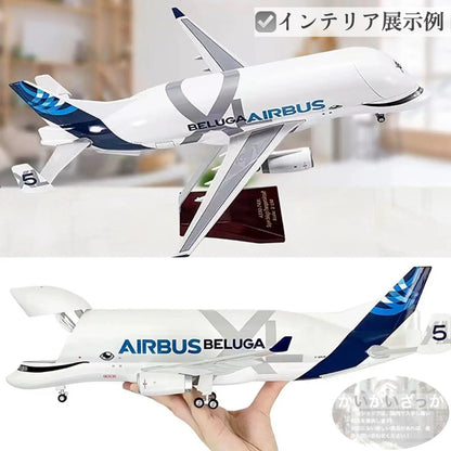 エアバス ベルーガ A330 模型 輸送航空機 1/150スケール 42cm 準完成品 飾れる航空機 開閉式貨物室 インテリア ギフト プレゼントに◎ 航空機 国際航空 コレクション