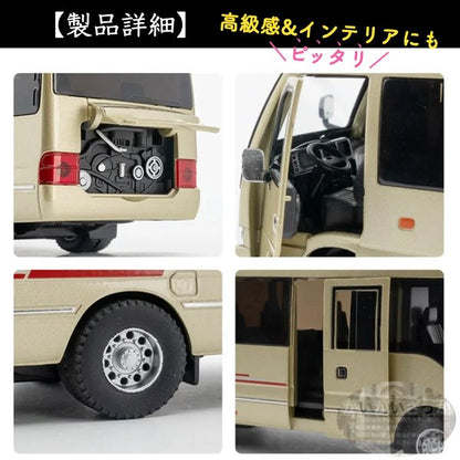 高級ミニカー コースター トヨタ リアル コレクション 高級ミニカー 1:32 スケール 金属製 ドア開閉 ライト点灯 プルバック インテリア TOYOTA ギフト 金属 ダイキャスト 3ドア