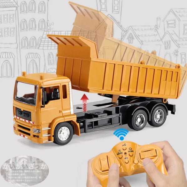 1/24 ラジコンカー RC 働く車 リモコン ダンプカー トラック 電動 充電式 迫力 車 おもちゃ 工事車両 子供 男の子 知育玩具 こどもの日 誕生日 プレゼント ギフト