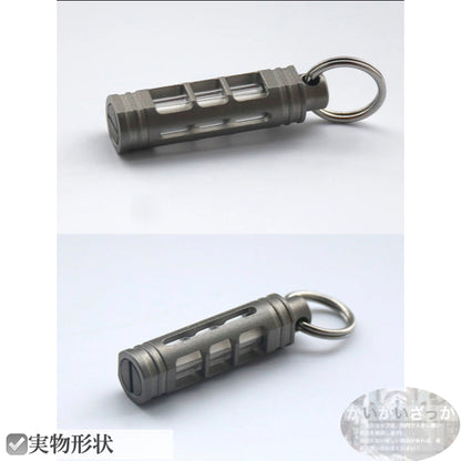 アウトドア用品 自動ライト チタン合金 トリチウム キーリング サバイバルツール EDC自己照明 3.5*25mm