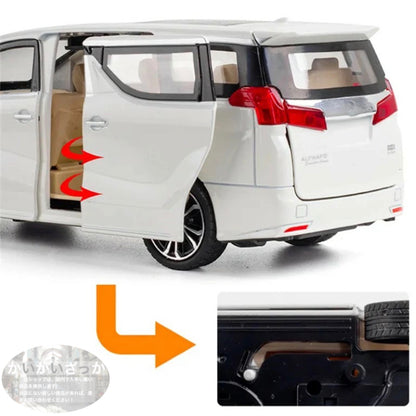 ミニカー アルファード トヨタ リアル コレクション 高級ミニカー 1:24スケール 金属製 音と光のシミュレーション クリスマス