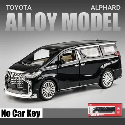 【リモコンキー付】高級ミニカー トヨタアルファード 1:24スケール TOYOTA　Alphard サウンドとライトドア 音と光のシミュレーション 開閉可能 音と光 Alloymodel プレゼント リアル コレクション 男女兼用 お祝い