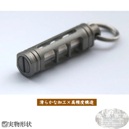 アウトドア用品 自動ライト チタン合金 トリチウム キーリング サバイバルツール EDC自己照明 3.5*25mm
