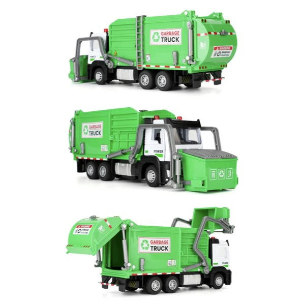 高級ミニカー ゴミ収集 1/32 トラック 車 モデル 都市ゴミ分別 衛生 クリアリング 車両 車モデル 音と光 子供のおもちゃ ギフト プレゼント