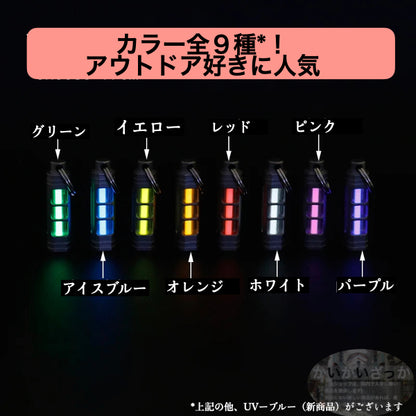 アウトドア用品 自動ライト チタン合金 トリチウム キーリング サバイバルツール EDC自己照明 3.5*25mm