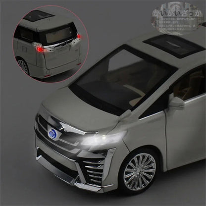 ミニカー ヴェルファイア 1/24サイズ ドア開閉 ライト点灯 プルバック おもちゃ 子供 飾り 置物 大人用コレクション