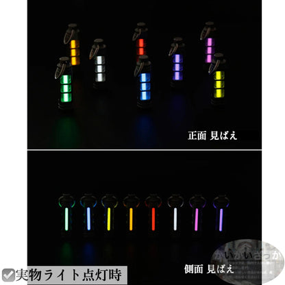 アウトドア用品 自動ライト チタン合金 トリチウム キーリング サバイバルツール EDC自己照明 3.5*25mm
