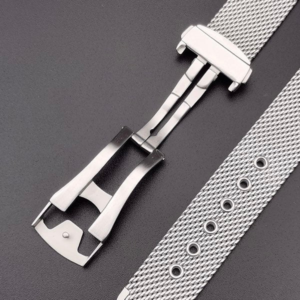 ステンレスメッシュ ウォッチブレスレット 時計ベルト 20mm 22mm 交換用 バンド