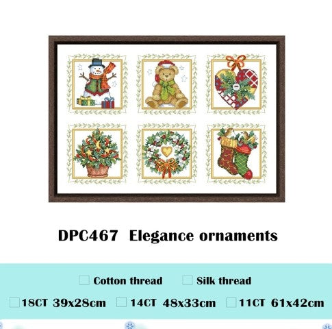 刺繍キット クロスステッチ クリスマス アイテム チャーム セット 14CT 18CT 北欧 おしゃれ インテリア かわいい ギフト ハンドメイド 手芸用品 クロス ステッチ キット
