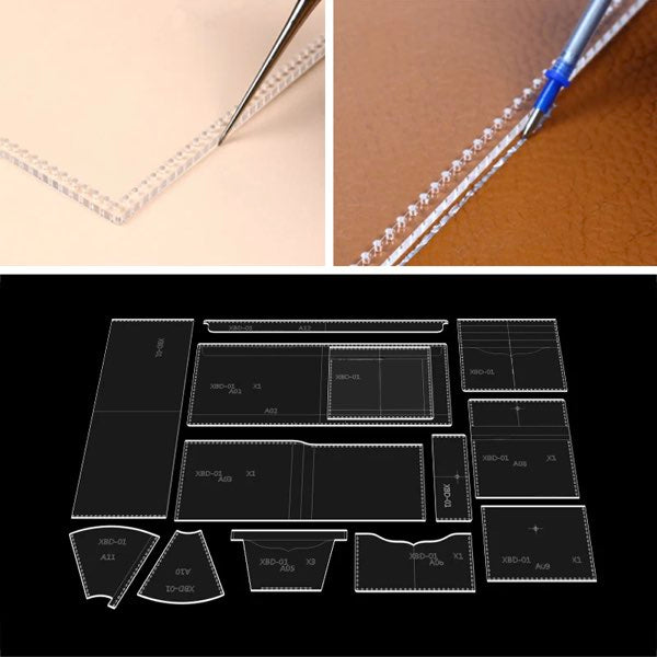 レザークラフト作成キット 世界でただ1つの財布 レザークラフト 型紙 高級感 ハンドメイド 無地 ウォレット 二つ折り メンズ 道具 製作キット ハンドメイド クラフト 手作り プレゼント 紳士用 男性