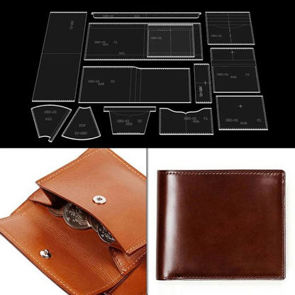 レザークラフト作成キット 世界でただ1つの財布 レザークラフト 型紙 高級感 ハンドメイド 無地 ウォレット 二つ折り メンズ 道具 製作キット ハンドメイド クラフト 手作り プレゼント 紳士用 男性
