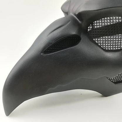 光る LEDカラー2色 カラスマスク フェイスマスク 鴉マスク 男女兼用 ハロウィン レトロマスク 鳥の全顔マスク ジョークグッズ バイク 変装 ステージ パフォーマンス パンクマスク 防寒 防風 保温 通気性