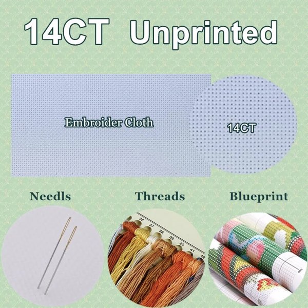 クロスステッチキット 刺繍キット 14CT 猫 子猫 蝶 花 北欧 おしゃれ インテリア かわいい DIY ギフト ハンドメイド 手芸用品 クロス ステッチ 刺繍 刺しゅうキット ししゅう 手芸 手作り 手芸キット