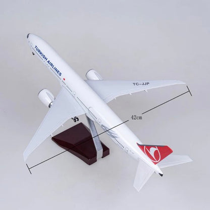 トルコ航空 模型 ボーイング 航空機 国際航空 コレクション 1/160スケール 航空機 ダイキャスト ライト 47cm 大サイズ ボーイング777 飛行機 飾り インテリア