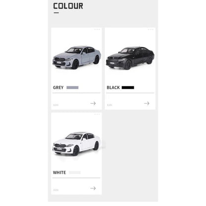 BMW 3シリーズ 320i 1/32 合金 ミニカー 全3色 ライト点灯 サウンド 模型 ジオラマ インテリア スケール1:32 カーモデル おもちゃ ダイキャスト