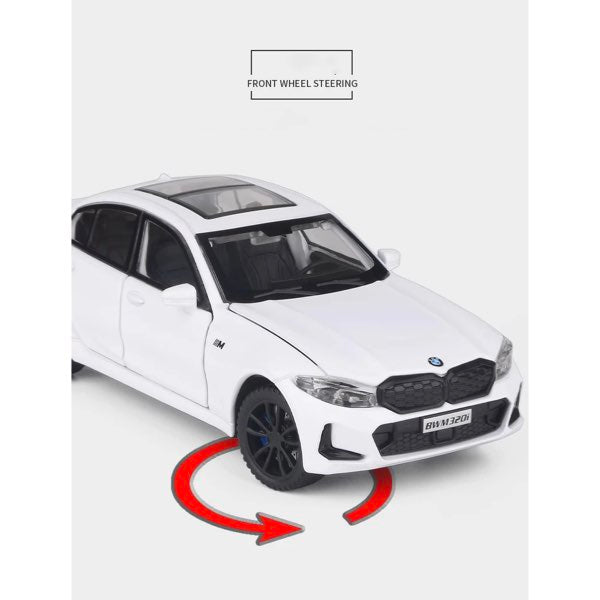 BMW 3シリーズ 320i 1/32 合金 ミニカー 全3色 ライト点灯 サウンド 模型 ジオラマ インテリア スケール1:32 カーモデル おもちゃ ダイキャスト