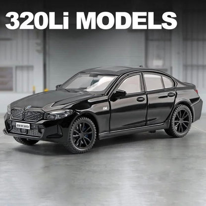 BMW 3シリーズ 320i 1/32 合金 ミニカー 全3色 ライト点灯 サウンド 模型 ジオラマ インテリア スケール1:32 カーモデル おもちゃ ダイキャスト