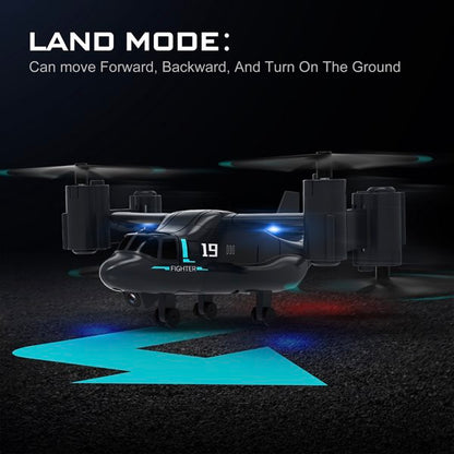 ラジコン オスプレイ型 ドローン カメラ 480p wifi fpv ヘリコプター 飛行機モデル クワッドコプター rc飛行機 プレゼント ギフト 入学祝い かっこいい