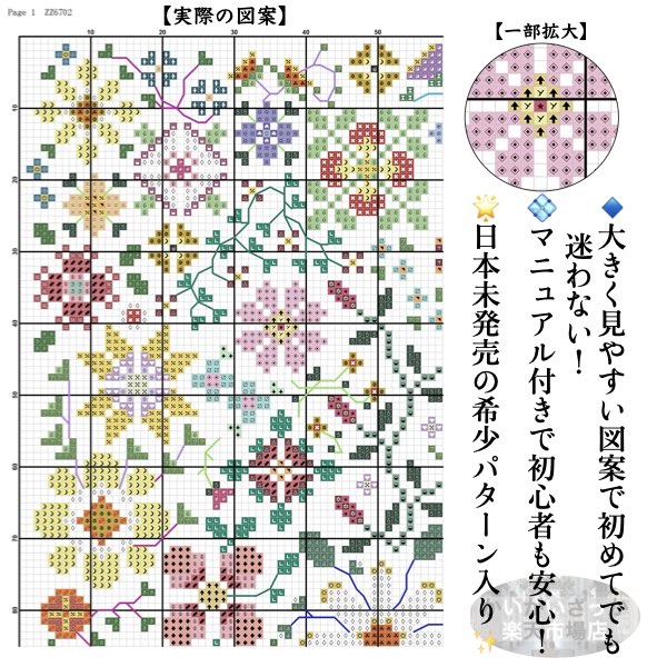 刺繍キット クロスステッチ 初心者 図案印刷 花柄 北欧風 おしゃれ 手芸セット インテリア ギフト 花 模様 カラフル 北欧 かわいい ハンドメイド 手芸用品 クロス ステッチ キット