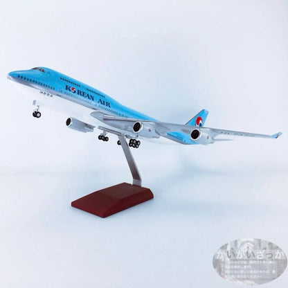 大韓航空 B747 特大模型 飛行機 1:150 47cm 準完成品 ライト付モデル 飾れる航空機 インテリア ギフト ボーイング 航空模型 航空機 国際航空 コレクション プレゼント サウンド