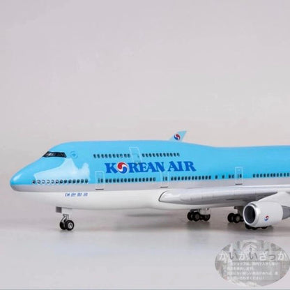 大韓航空 B747 特大模型 飛行機 1:150 47cm 準完成品 ライト付モデル 飾れる航空機 インテリア ギフト ボーイング 航空模型 航空機 国際航空 コレクション プレゼント サウンド