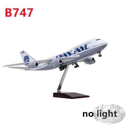 パンナム航空 B747 特大模型 飛行機 1:150 約45cm マニアも満足 準完成品 ライト付/無 選べるモデル 飾れる航空機 インテリア ギフト ボーイング 航空模型 航空機 国際航空 コレクション ギフト