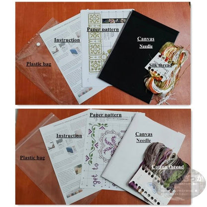 春の森 刺繍キット クロスステッチ 動物と雪の森 大人も楽しめる刺繍キット 14ct 11ct コットン シルク 2タイプ カルガモ 小鳥 さえずり 北欧風インテリア クロスステッチキット