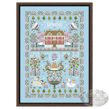 春の森 刺繍キット クロスステッチ 動物と雪の森 大人も楽し