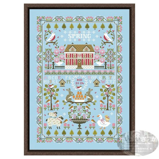 春の森 刺繍キット クロスステッチ 動物と雪の森 大人も楽し