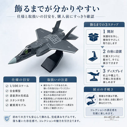 精密ダイキャスト 1/100 F-16C ファイティングファルコン 戦闘機 アメリカ空軍 完成品 合金模型 飛行機 航空機 スタンド付 インテリア コレクション 大人の趣味 男性へのギフト