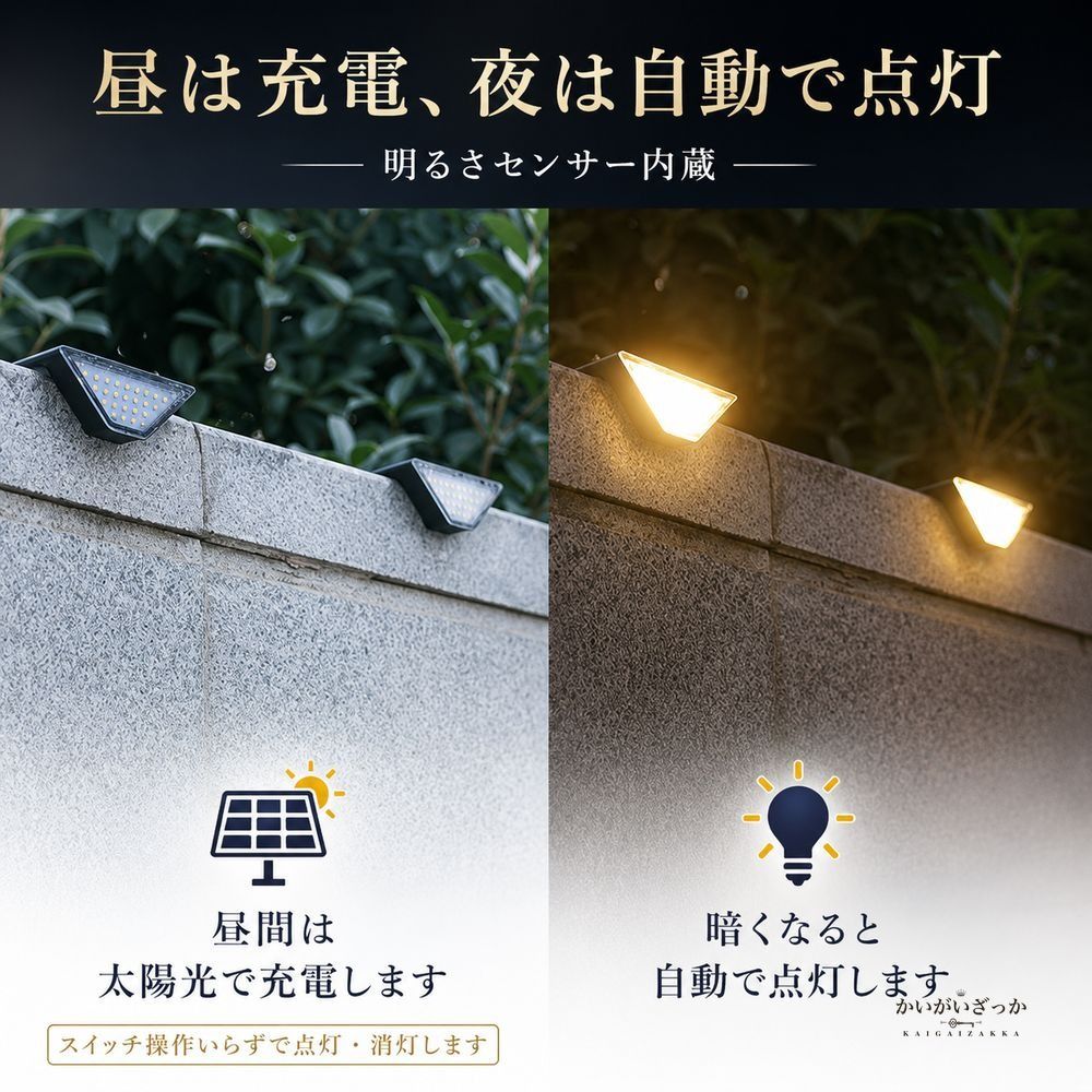 ソーラーライト 屋外 ステップライト 8個セット 防水 階段 ガーデンライト 暖色 LED 太陽光充電 配線不要 玄関 アプローチ 庭 テラス デッキ 足元 照明 三角 コンパクト