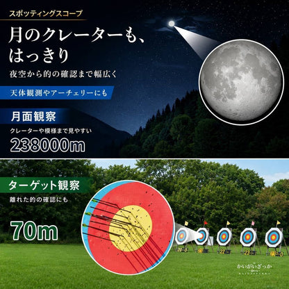 スポッティングスコープ 望遠鏡 25-75倍 100mm 単眼鏡 高倍率 三脚付 スマホアダプター FMC HD 野鳥観察 バードウォッチング 天体観測 アウトドア 高解像度 ズーム 大口径 スコープ