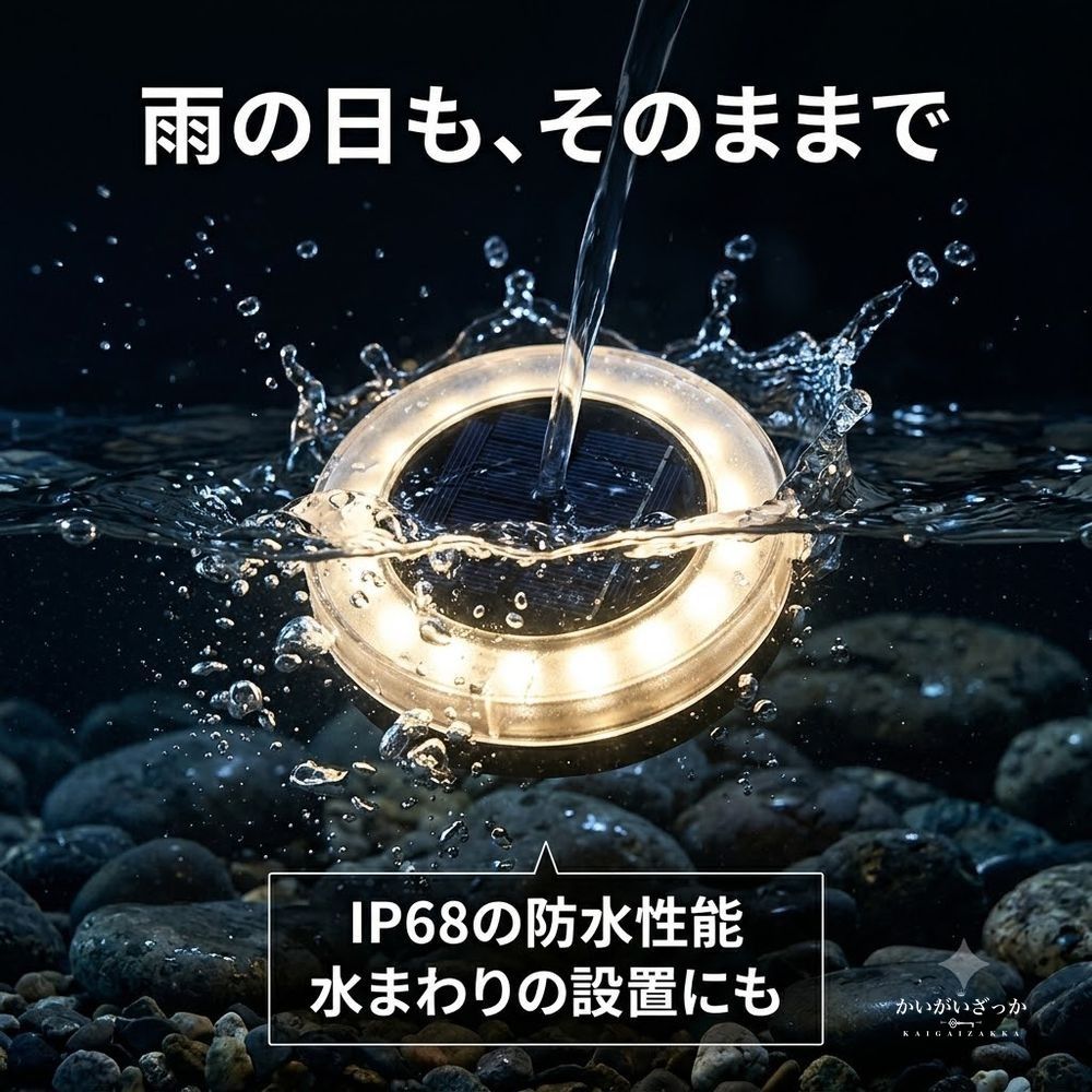 ソーラーライト 屋外 4個セット 丸型 デッキライト IP68 防水 360度発光 自動点灯 ガーデンライト 階段 玄関 庭 駐車場 フェンス 常夜灯 工事不要 貼るだけ 充電式 おしゃれ