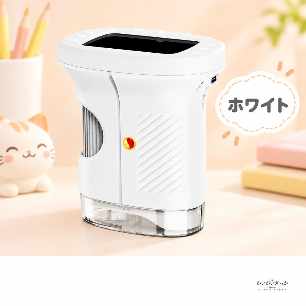 子供用デジタル顕微鏡 1000倍拡大 2.4インチIPS画面 写真動画撮影 USB充電式 ストラップ付き自由研究向け科学観察学習玩具セット コンパクト持ち運び便利
