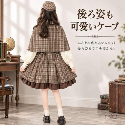 シャーロック・ホームズ探偵コスプレ衣装 親子セット コスチューム 女性用 子供用 舞台衣装 パーティーゲーム ロールプレイング サイズS M L 仮装 探偵役