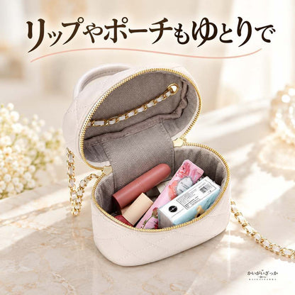 ミニボックス型 キルティングチェーンバッグ レディース ハンドバッグ ショルダーバッグ PUレザー トップハンドル 2WAY ジップ開閉 コンパクト 黒 アイボリー 全2色