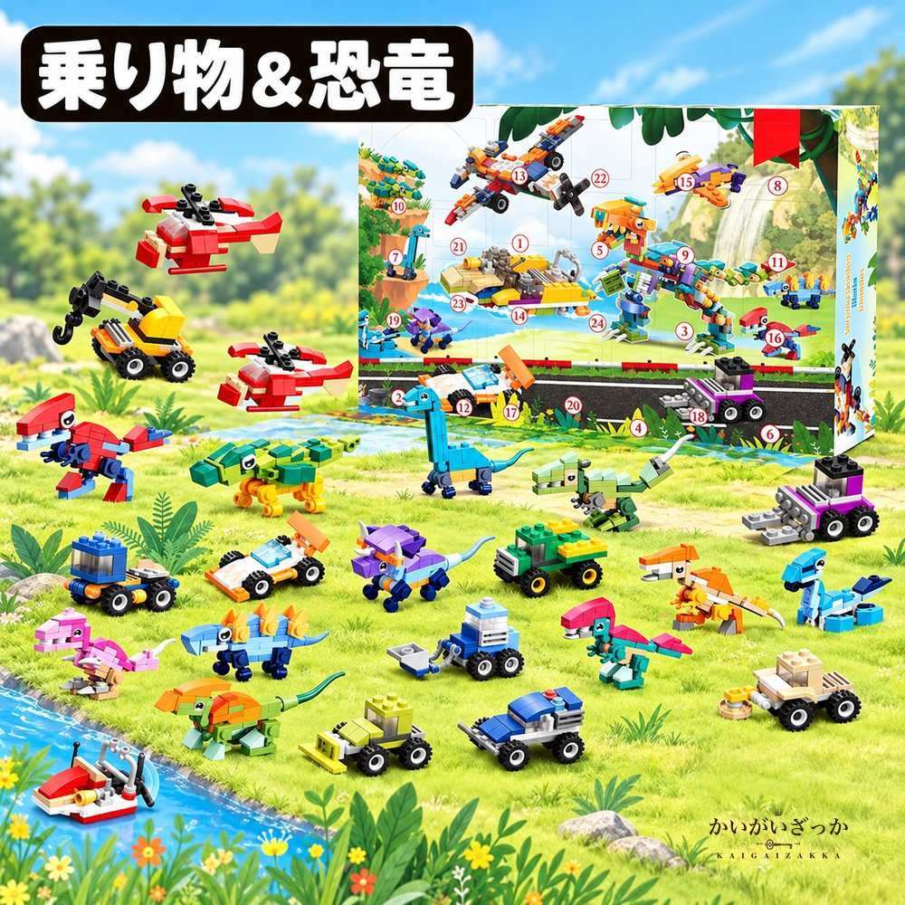 DIY 組立ブロック アドベントカレンダー ブラインドボックス 24日 カウントダウンカレンダー クリスマスギフト 子供 知育玩具 コレクション
