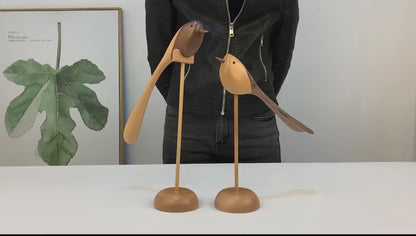 オブジェ 木製 鳥 置物 北欧 華奢 インテリア 小物 おしゃれ 尾長鶏