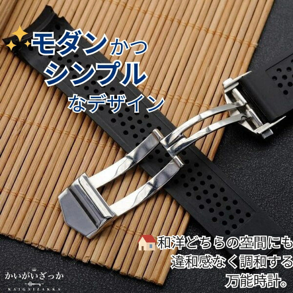 腕時計 ソフトシリコン ラバーバンド 22mm 24mm ストラップ スポーツ利用 プレゼント エレガント おしゃれ
